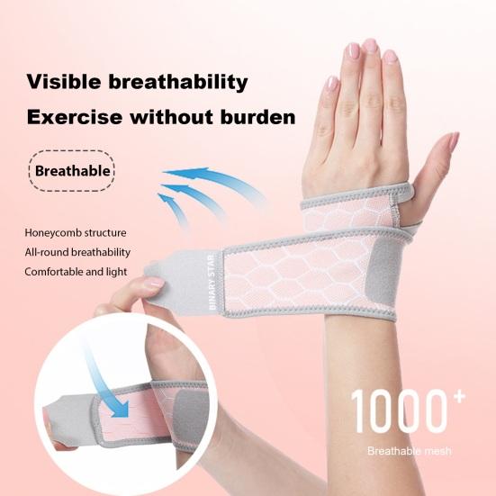 Компрессионный бандаж на запястье с регулируемой лентой-застежкой Дышащий супермягкий эластичный бандаж на запястье, поддерживающий шину