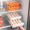 Egg Storage Box Double Layers Transparent Visible 32 Grids Large Capacity Food Grade Pull Out Drawer Type Stable Stackable Fridge Egg Container