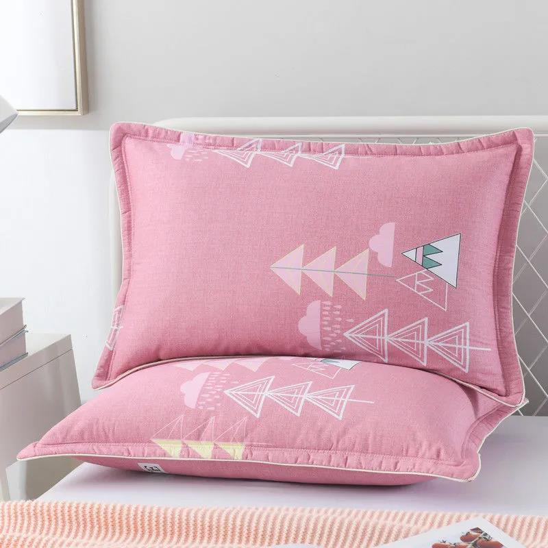 Две упаковки хлопковых наволочек для спальни, двойная одинарная наволочка, 48*74 см