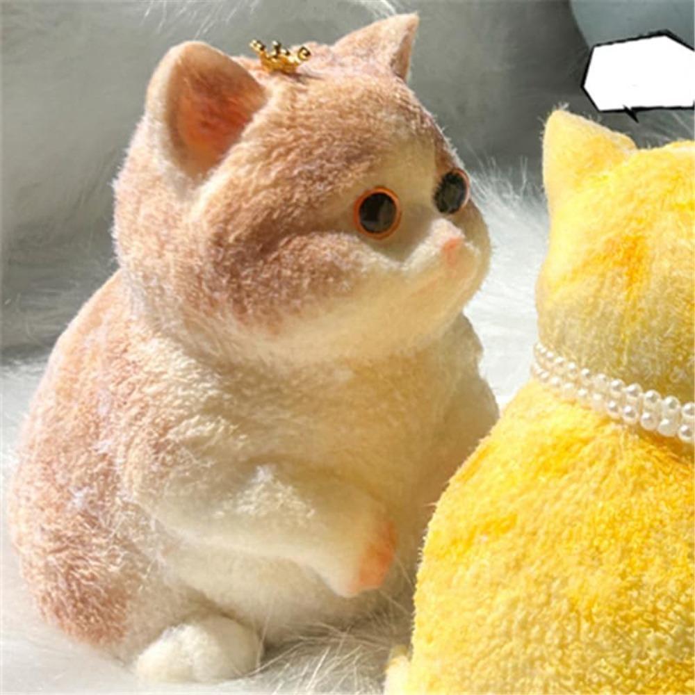 Cute Cat Soft Squeeze Toys Silicone Cat Pinching Toy New Stress Relief Toy  for Adults Kids