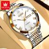 OLEVS Original Men's Watch Stainless Steel Dual Calenadr Classic Luxury Business Automatic Mechanical Wrist Watches for Man 6602