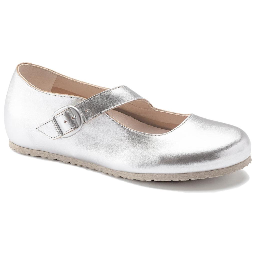 Birkenstock Tracy Leather Fashionable Mary Jane Shoes Women shoes Silver 1019729