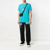 Off-White Мужская футболка с коротким рукавом и буквенным принтом Dripping Arrow, синие OMAA027R201850053901