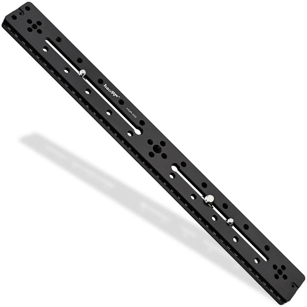 Haoge 400mm Dual Groove Long Extender Rail Sliding Plate for Camera Ball Head Benro Sunway Photo HQR-400 Multi-purpose Quick-Release Tripods, Clamp,