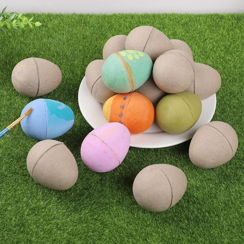 Adorable Easter Paper Eggs Blank Paper Pulp Egg Happy Easter Decor DIY Easter Eggs  Party Favors