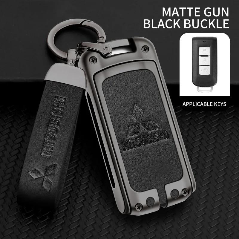 Для Mitsubishi Xpander Outlander ASX Pajero Eclipse Cross Montero Чехол-оболочка из цинкового сплава и кожи для автомобильного пульта ДУ Аксессуары