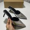 Fashion Casual Women Sandals Fashion Pointed Toe Shallow High Heel Ladies Mules Shoes Large Size Summer Stiletto Party Dress Sandalias
