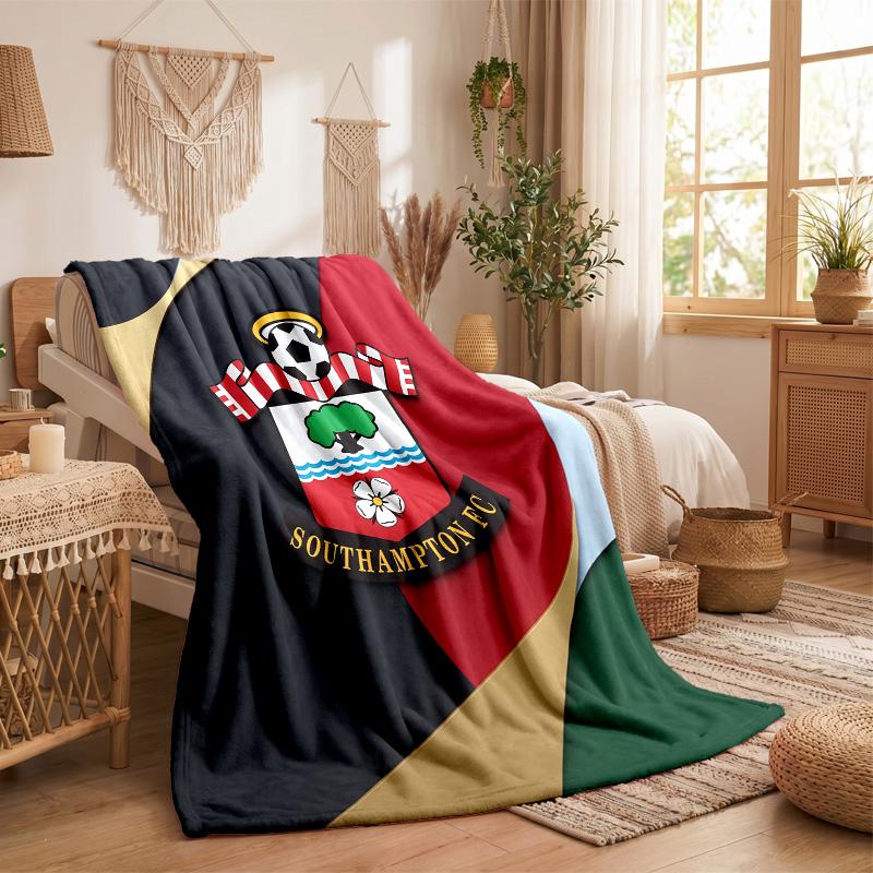 Southampton Football Print Flannel Blanket Soft Warm Sofa Bed Throw Blanket For Home Office Bedroom