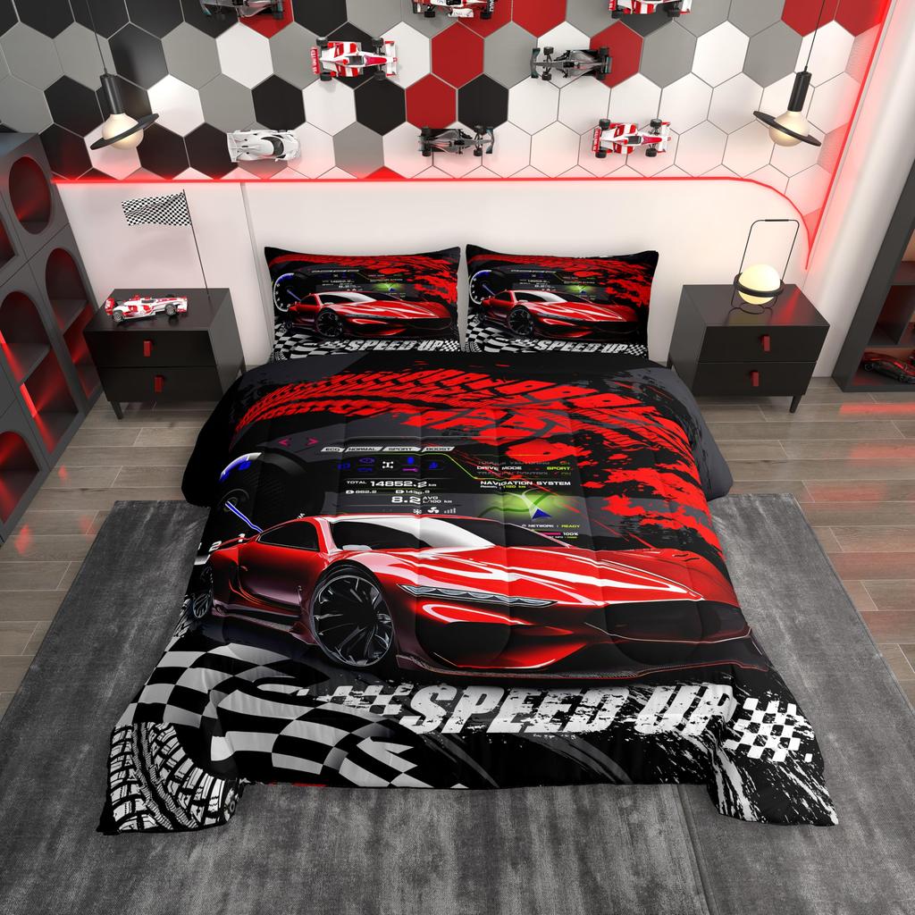 Feelyou Eiffel Tower Comforter Set Chic Paris Bedding Set Romantic Theme Comforter for Boys Girls Children Teens Black Pink Bedroom Decor Mo