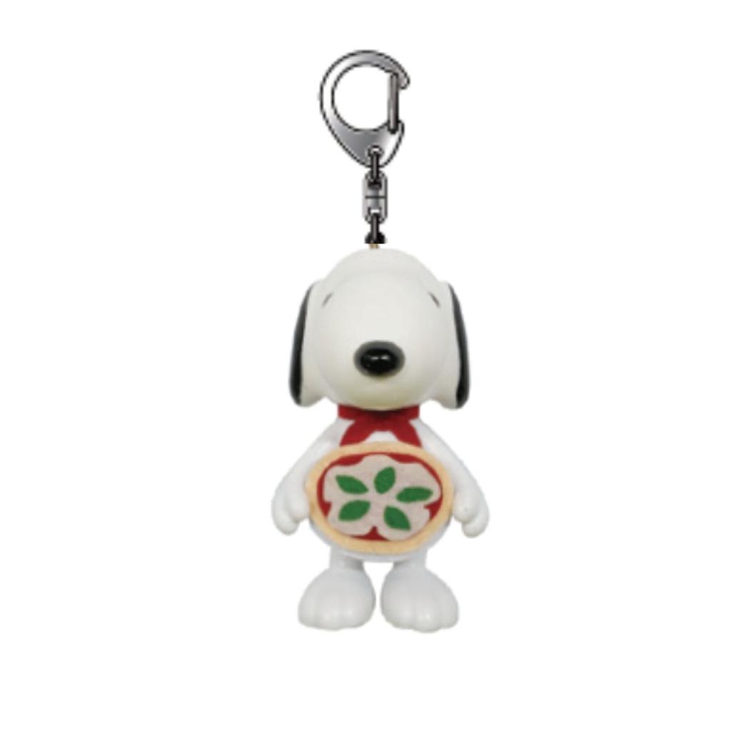 Ushikubo Kogeisha Snoopy Food Series Costume Keychain Pizza Approx. Height 60 x Width 33 x Face Length 42mm SN-386