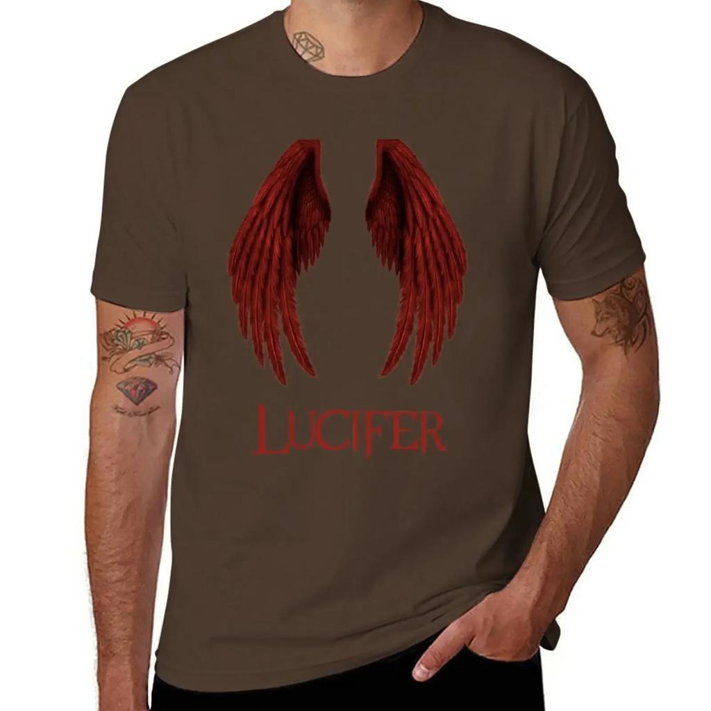 Lucifer red T-Shirt summer tops oversizeds boys animal print heavyweight t shirts for