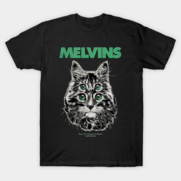 Мужская черная футболка с принтом группы Melvins #417 - Qh #30 Печать на термотрансферной бумаге без вырезания Хлопковая футболка
