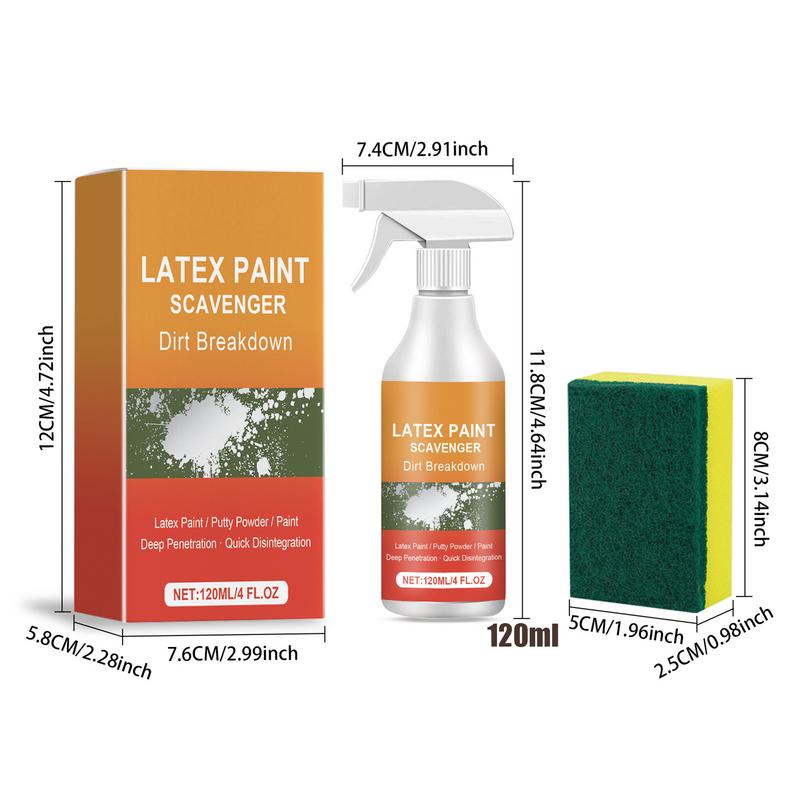 Dried Paint Remover Spray Paint Cleaner Varnish Remover Professional Stain Remover Concrete Paint Remover With Sponge Latex