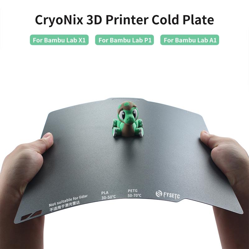For Bambu Lab X1/P1/A1/H2D /H2S CryoNix 3D Printer Cold Plate Double-Sided Printing Strong Adhesion For 3D Printer Accessories