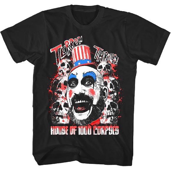 House of 1000 Corpses Captain Spaulding T-Shirt Black | Officially Licensed Merchandise