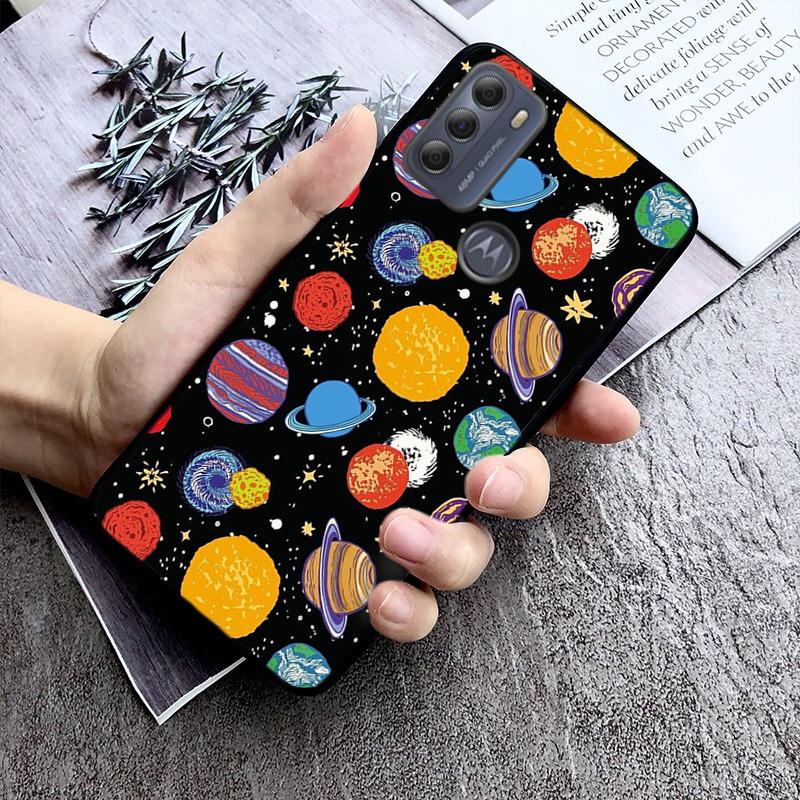 Чехол с космическим астронавтом Moon Stars для Moto G84 G23 G24 G31 G32 G41 G51 G52 G53 G54 G71 G82 G42 G62 G200 G Play G Stylus