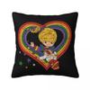 Rainbow Brite And Friends  Retro s Cartoon Design Square Pillowcase Pillow Cover Cushion Comfort Throw Pillow for Home Car