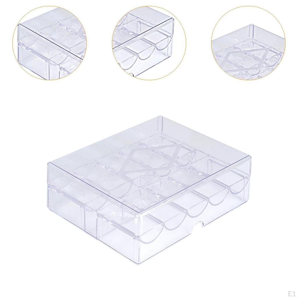 Акриловый чехол для чипов вмещает 200 дисплеев, пылезащитный лоток для переноски настольной игры для путешествий