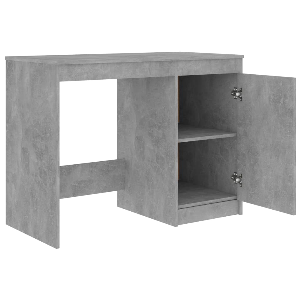 Desk Concrete Grey 100x50x76 cm Wood Based Material
