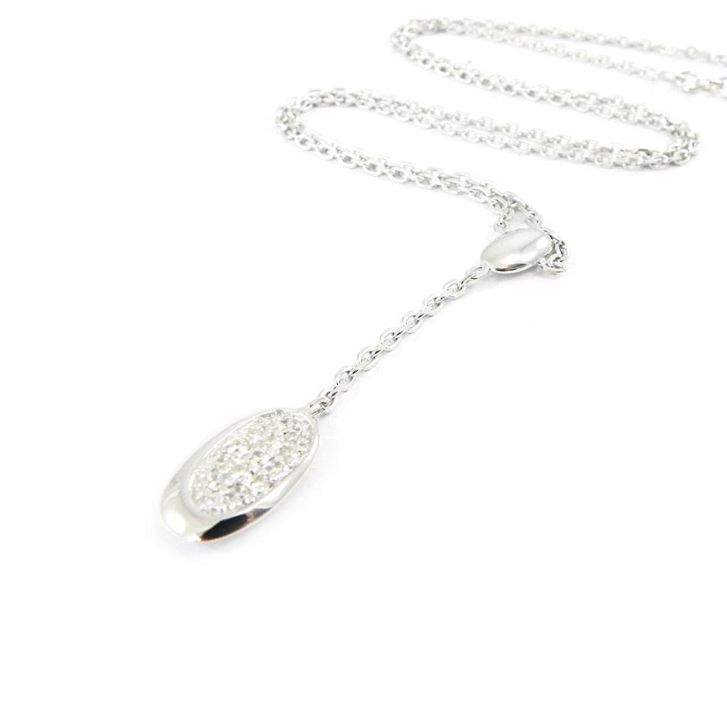 Altesse [I2931] - Белое серебряное ожерелье «Богиня»