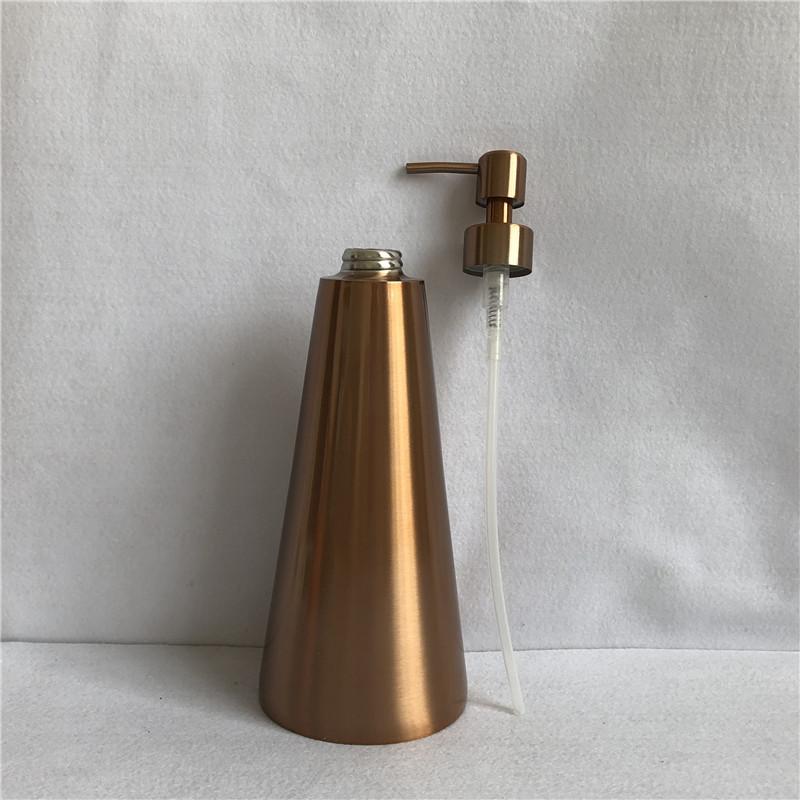 1шт 304 нержавеющая сталь дозатор жидкого мыла 800 мл конический отель KTV ручной пресс бутылка розовое золото/матовое серебро