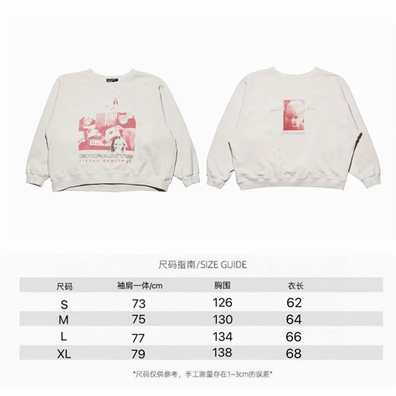 Unisex Oversized Washed Vintage Cotton Sweatshirt Fall Winter Casual Streetwear Pullover