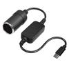 Car Adapter USB C Male To 9V 12V Car Cigarette Lighter Socket Step Up Cable Female Power Cord for Power Bank DVR