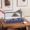 ProCase Деревянная коробка для часов с крышкой из стекла, мужская, 6 слотов