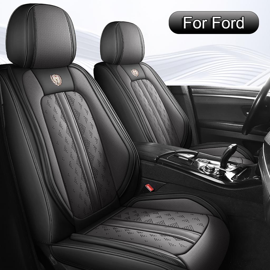 Полный комплект чехлов на сиденья автомобиля из ПУ-кожи, подходят для Ford Escape, Edge, Focus, Fusion, Mustang Mach-E, Maverick, EcoSport, Taurus