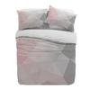 Geometric Pink Gray Gradient Triangle Duvet Cover With Pillow Case Custom 3pcs Bedding Set Quilt Cover Double Bed Home Textile