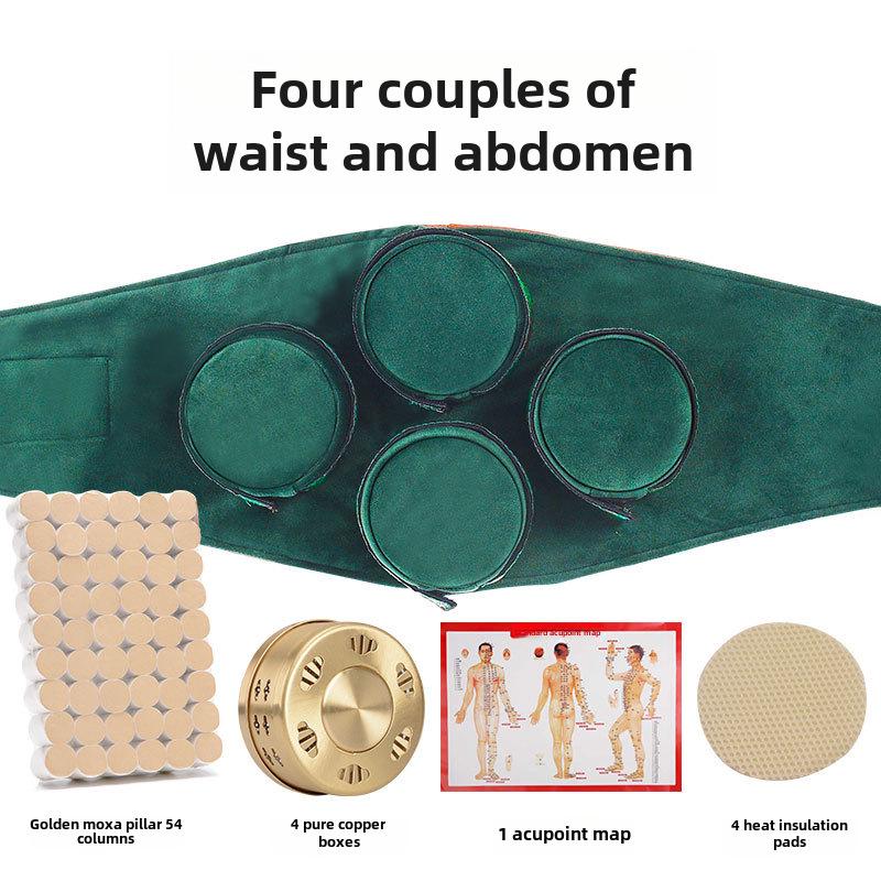 Portable Smokeless Moxibustion Set with Cloth Cover, Filter, Moxa Sticks, and Cones