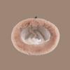 Windproof Fluffy Fur Bucket Hat Wide Brim Winter Fisherman Hat Cute Warm Cap  Woman