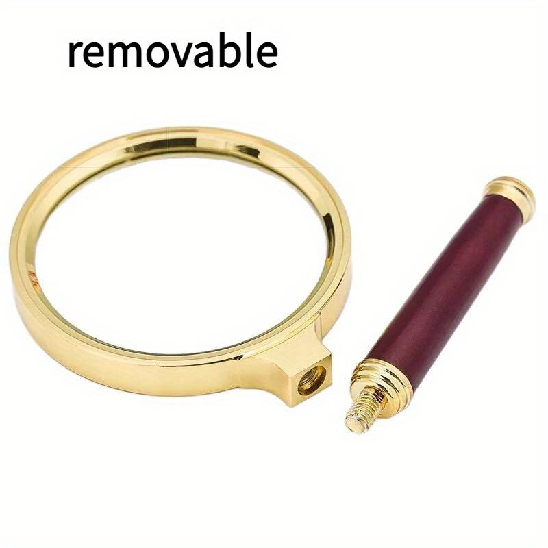 1 шт. Металлическая лупа, 20-50-кратная ручная лупа высокой четкости для чтения, научных экспериментов, разжигания огня солнечным светом / наблюдения за насекомыми/растениями