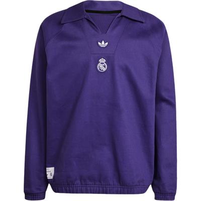 Оригиналы SS25 Real Madrid Terrace Icons Тренировочный топ Мужские топы Фиолетовый JF2578