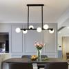 Dining Room Ceiling Chandelier Suspension Horizontal Glass Balls Chandeliers Kitchen Hanging Lamp Office Front Desk Lights