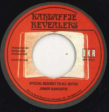 7-дюймовая пластинка JUNIOR KAHDAFFIE Special Request To All Notch Spec DKR305 Kahdaffie Revea 2025 US Reggae Ska Dub