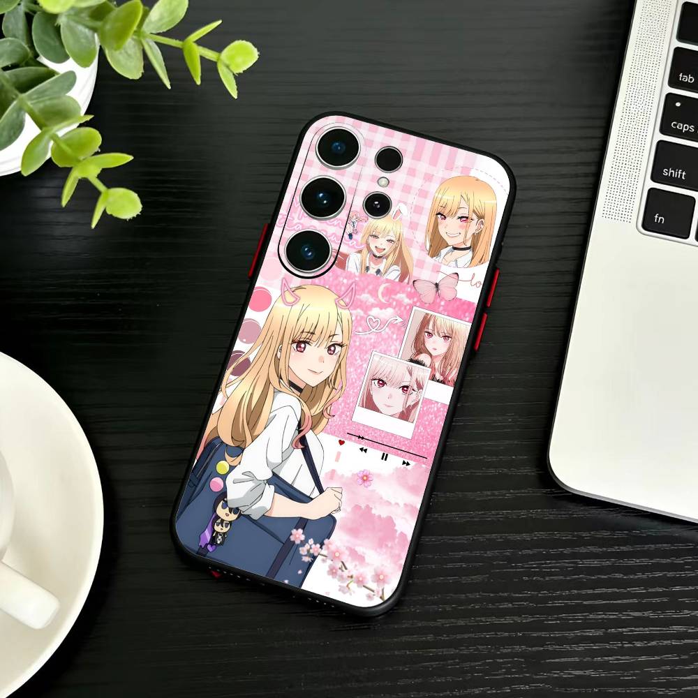 S-Darling Марин Китагава Яркий Серебристый Чехол для Телефона Для Samsung S26,S25,S24,S23,S22,S21,S20,Ultra,Plus,FE Черный Мягкий Чехол