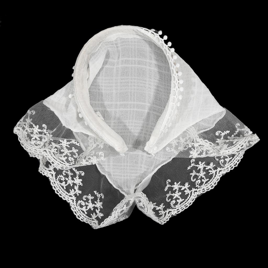 Retro Lace Headband Print Hair Scarf Triangle Headscarf Hair Bands for Womens Girl Fashion Sweet Kerchief