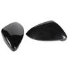 One Pair Car Side Rear View Mirror Cover Rearview Mirrors Cap (Bright Black)