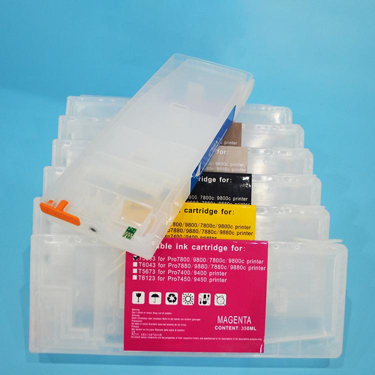 Пустые многоразовые картриджи для принтера EPSON Stylus pro 7800 7880 9800 9880 7450 7400 9400 7400 9450 T6041-T6047 T604