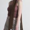 UNDERCONTROL STUDIO THIN SCARF / LAYER STRIPE /c BROWN