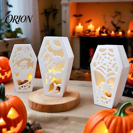 Формы для литья из смолы Хэллоуин Гробы Абажур Силиконовая форма, DIY Полый Призрак Паук Летучая мышь Пищевой качества Поделки Гипс Цемент Эпоксидная форма Ручная работа