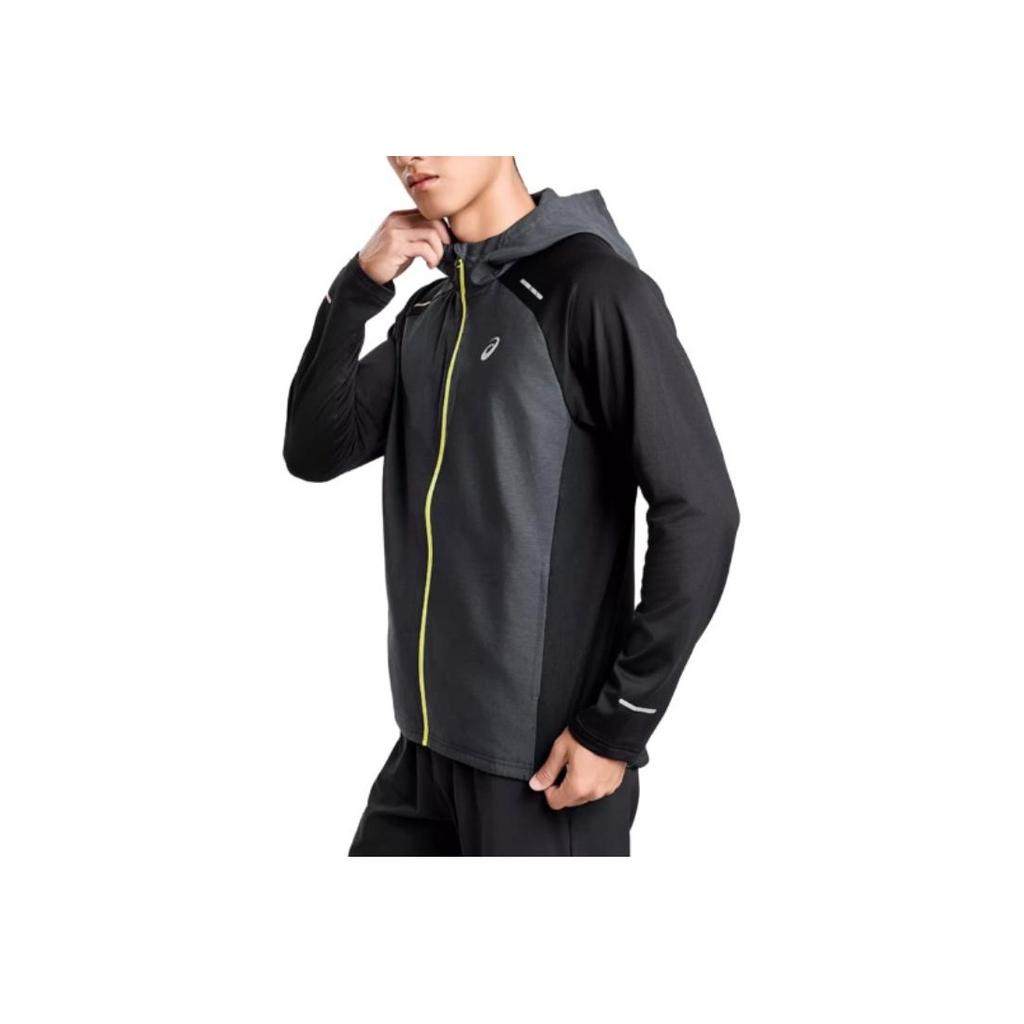 Asics Mens Running Series Color Block Versatile Hooded Comfortable Fashion Jacket Men Jackets Black 2011D258-001