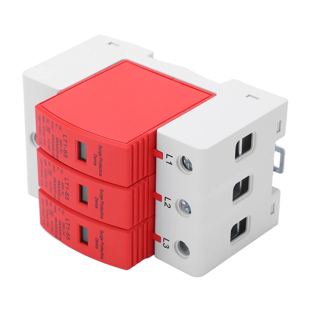 Surge Protective Device 3P Voltage Protection Arrester Protector 385V AC 30?65KA for Home