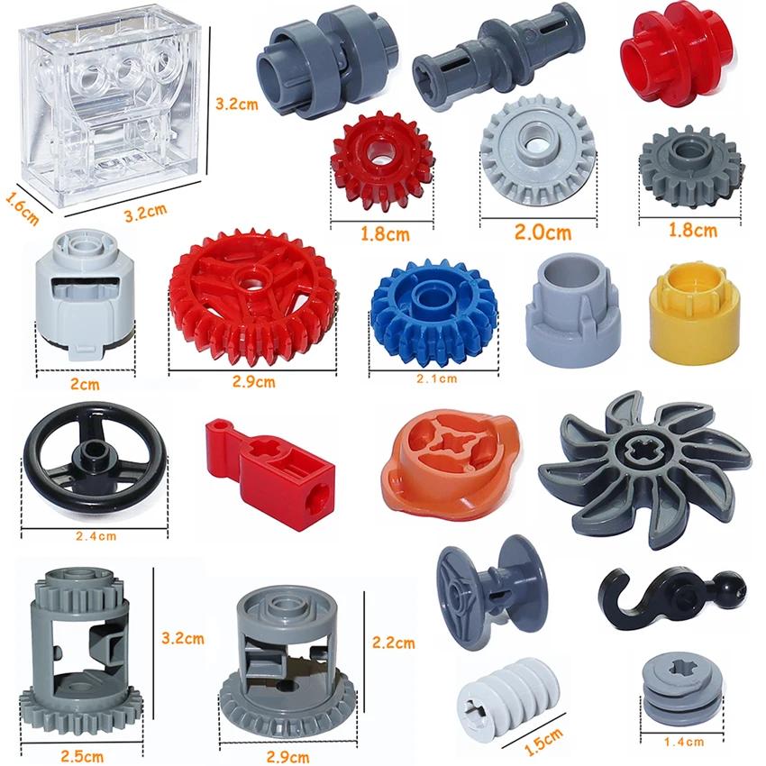 Нетоксичные Moc Gear Серия осей Детали Шестерня Вращающаяся платформа Зубчатая рейка Дифференциал Механическая техническая деталь с приводом Строительные блоки