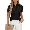 Женская блузка-топ в стиле business casual, с V-образным вырезом, коротким рукавом и пуговицами