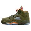 Детские кроссовки Air 5 Retro GS Olive 2024 Green Army-Oliv Solar-Orange 440888-308