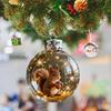 Yousheng 3D Животное Рождественское Украшение Прозрачный Пластиковый Рождественский Шар Подвесные Украшения с Блестящими Звездными Акцентами для Зимнего Праздничного Декора Дерева