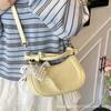 Handbag 2025 Spring New Niche Ins Shoulder Temperament Simple Fashion Korean Version Messenger Bag Crescent Bag Women