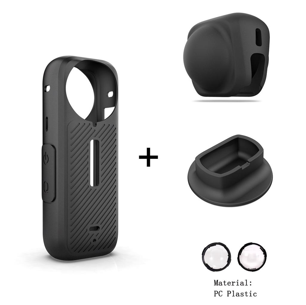 Camera Lens Cap For Insta360 One X4 Silicone Protective Lens Cover for Sports Camera Screen Cover for Insta 360 X4 Accessories